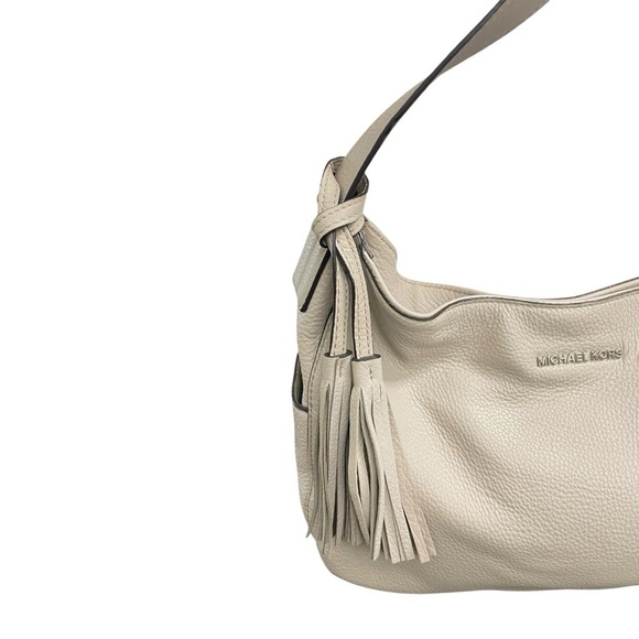 Michael Kors Beige Pebble Leather Shoulder Bag - Picture 7 of 12